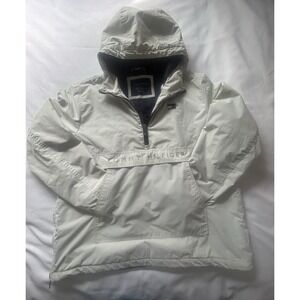 Tommy Hilfiger Men's XL Jacket Ivory Performance Fleece Lined Hooded Popover